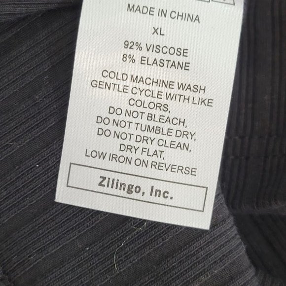 OUR HERITAGE rib knit tank top black SZ XL - Picture 8 of 8